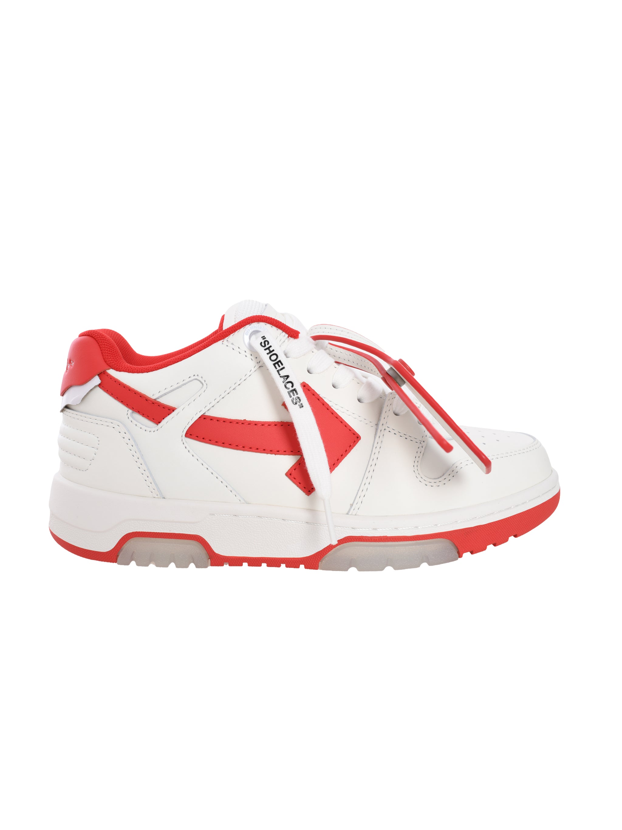 OUT OF OFFICE CALF LEATHER WHITE - RED