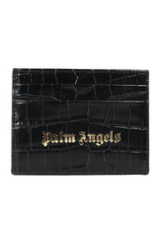 Palm Angels Black Logo Card Holder