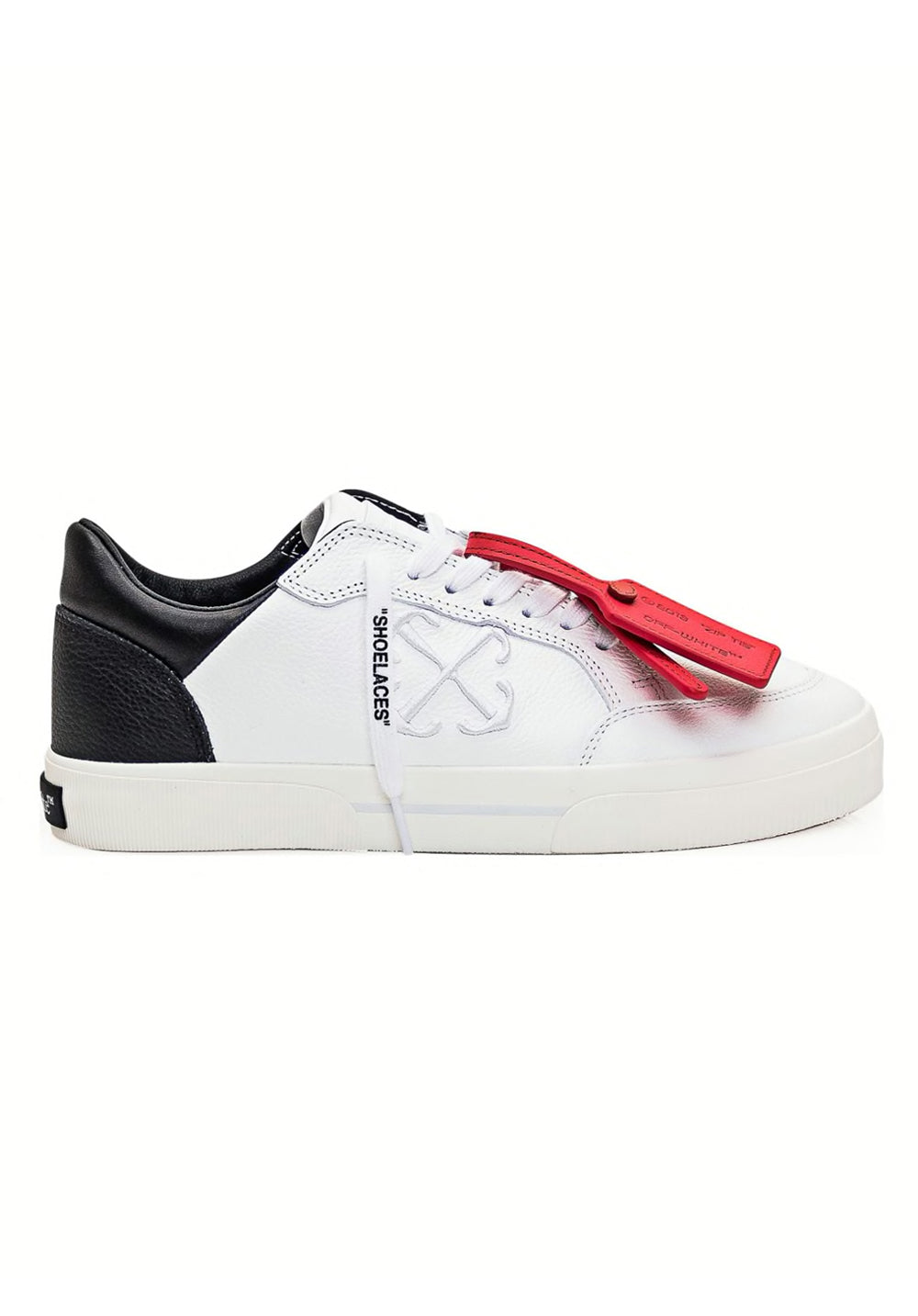 OFF-WHITE Low-Top Vulcanized Leather Snakers