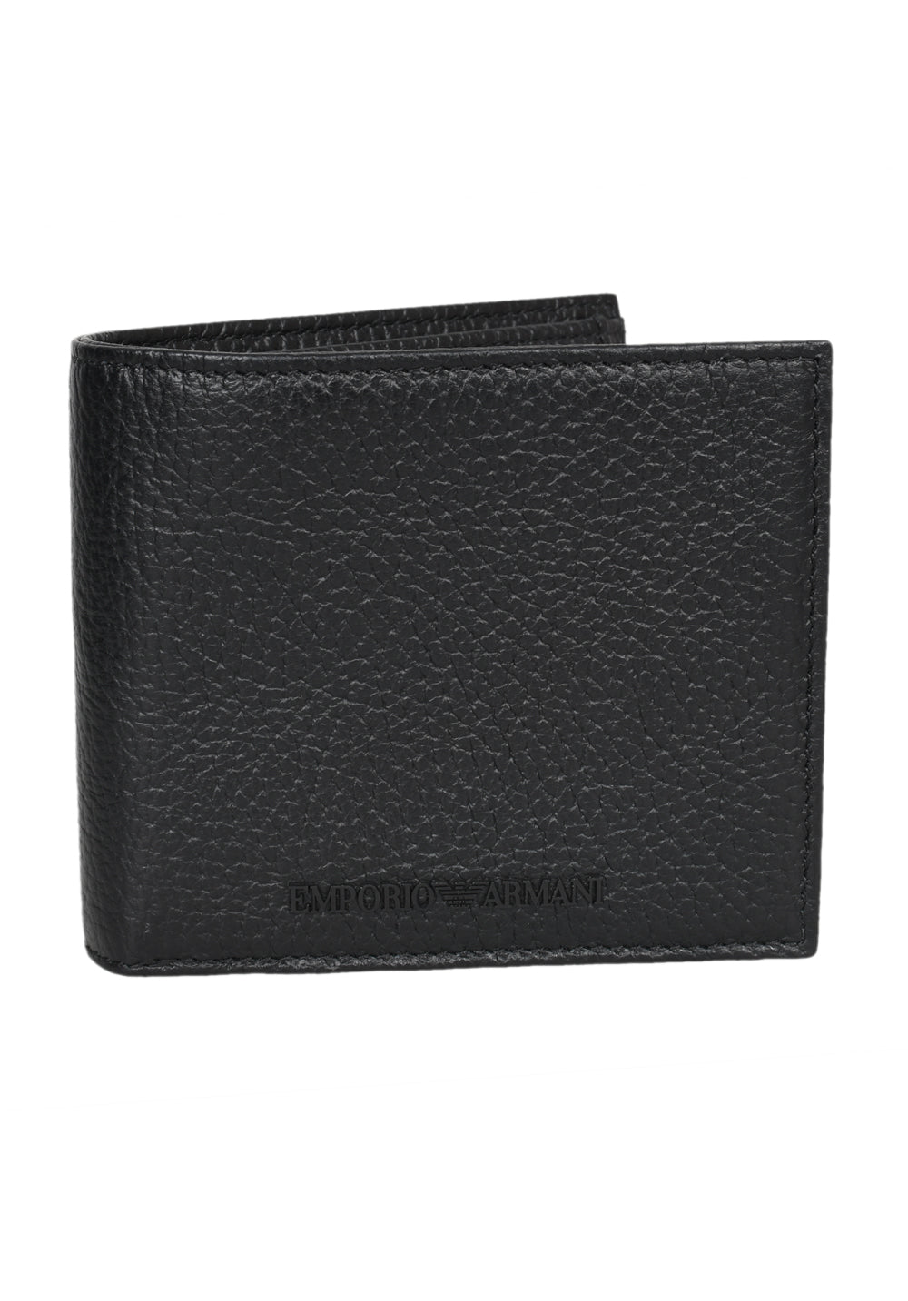 EMPORIO ARMANI MEN'S TUMBLED LEATHER WALLET