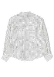 BALMAIN KIDS WHITE GEOMETRIC PATTERNED SHIRT