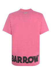 Camiseta BARROW con Logo Rosa Negra Unisex