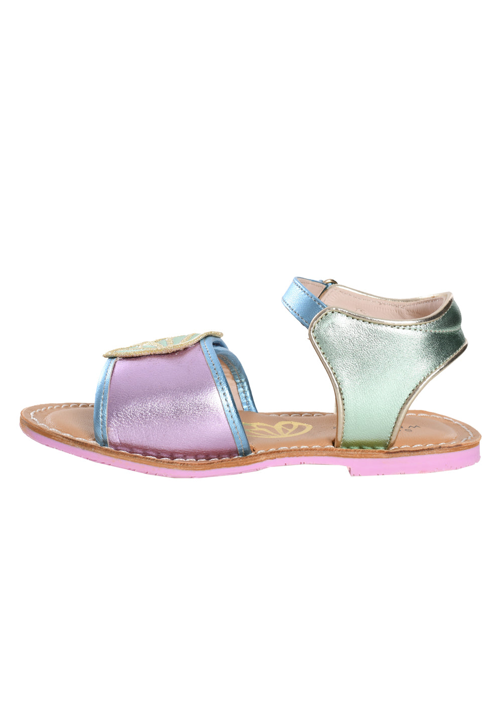 Sophia Webster Mini Girls Pink Leather Butterfly Sandals