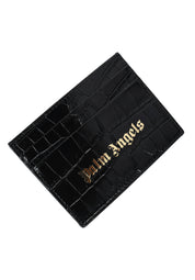 Palm Angels Black Logo Card Holder