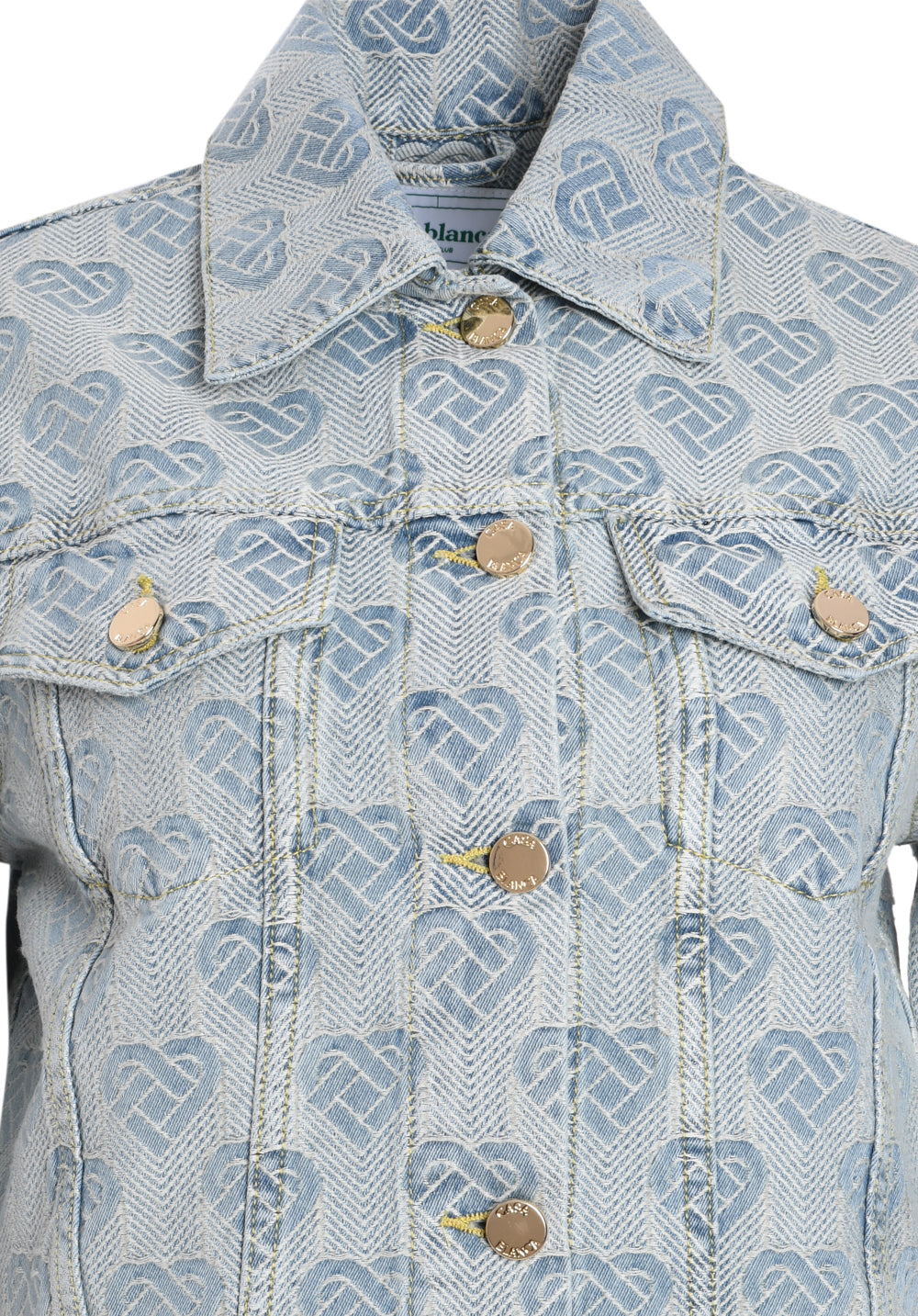 Casablanca heart monogram-jacquard denim jacket