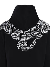 SNAKE WINGS REGULAR HOODIE BLACK WHITE