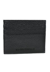 Emporio Armani logo-embossed leather cardholder and keyring