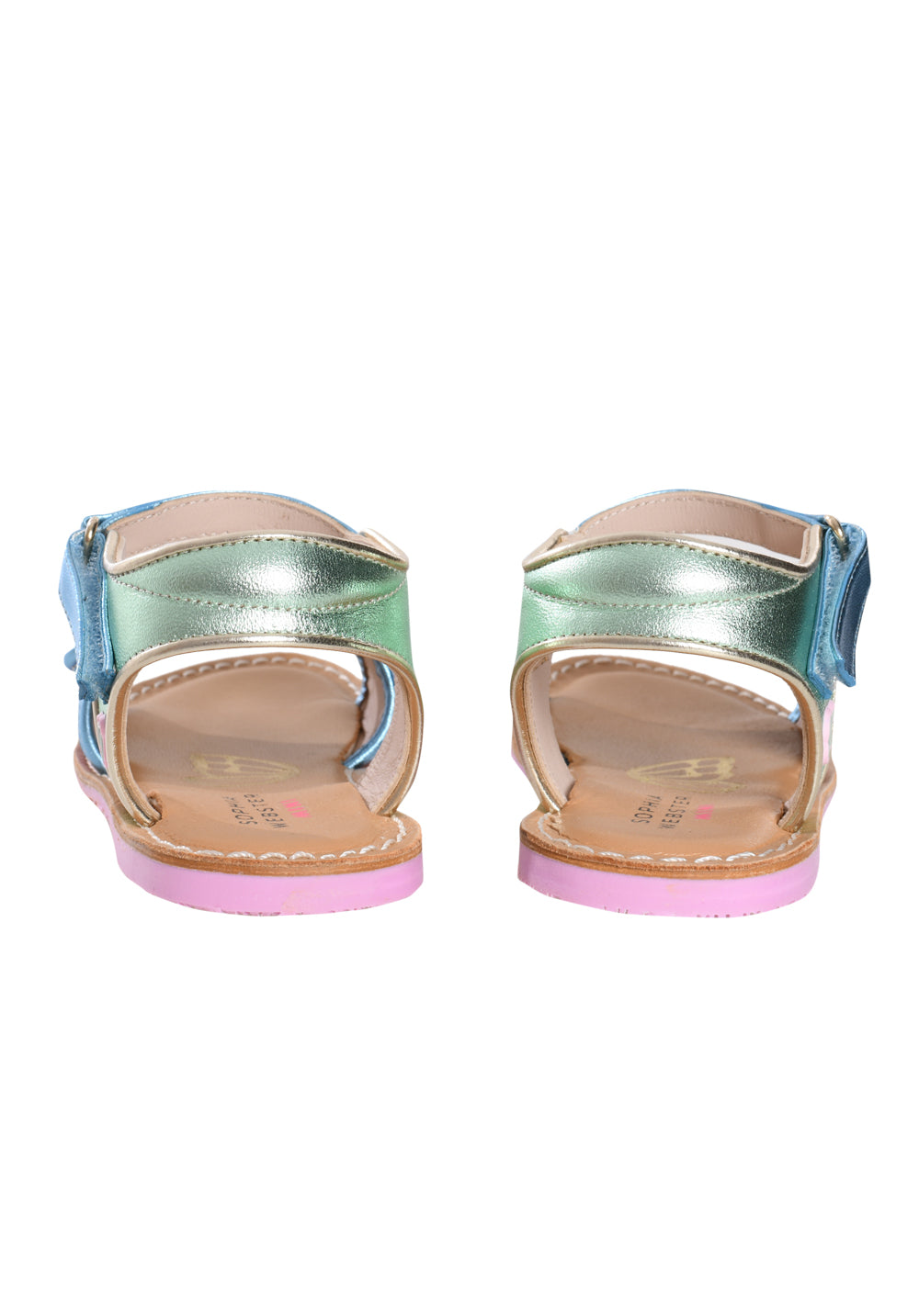 Sophia Webster Mini Girls Pink Leather Butterfly Sandals