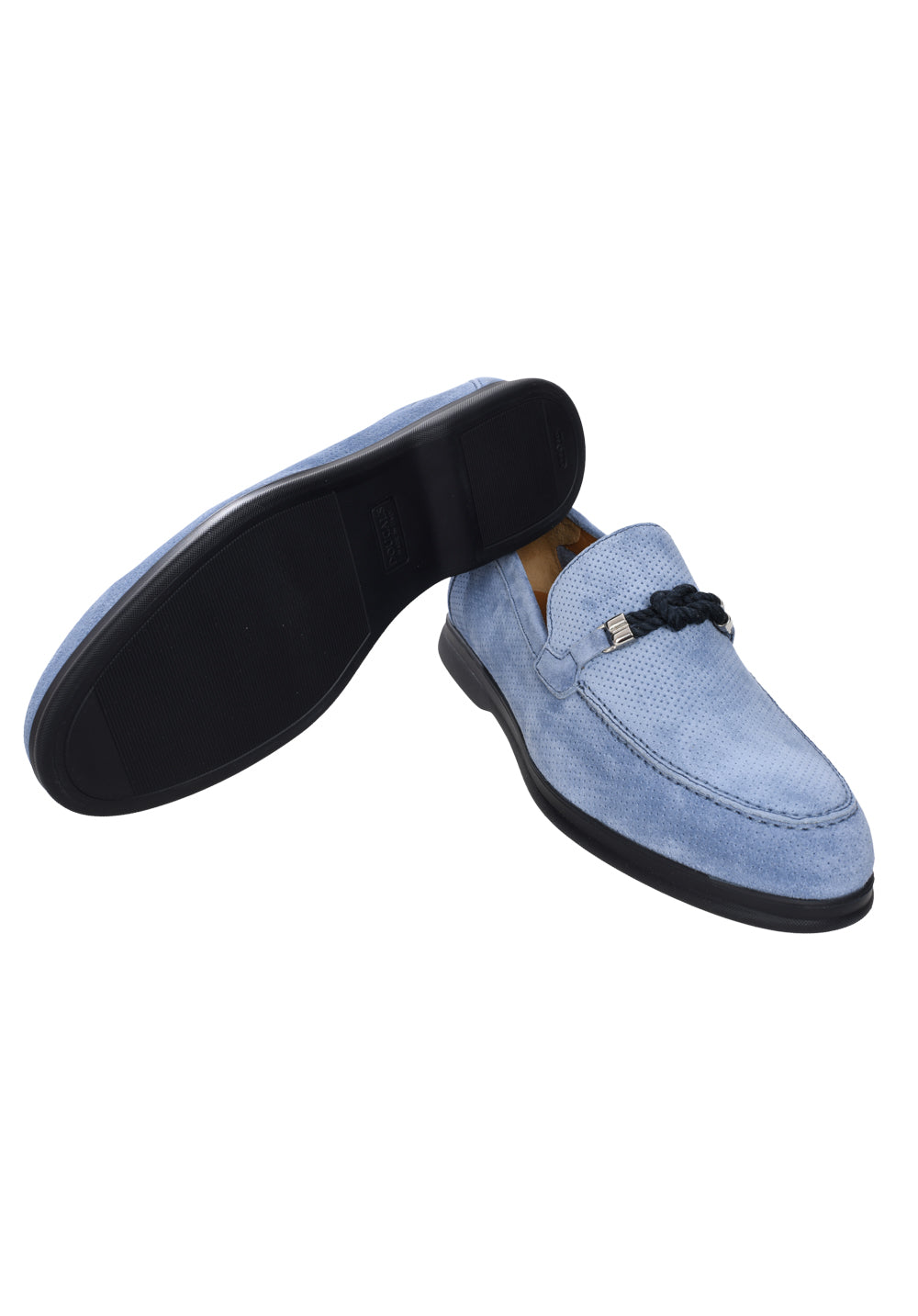 Doucal's perforated suede loafers