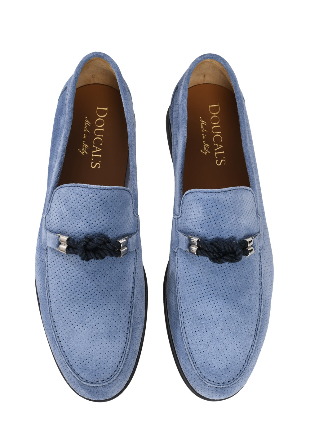 Doucal's perforated suede loafers