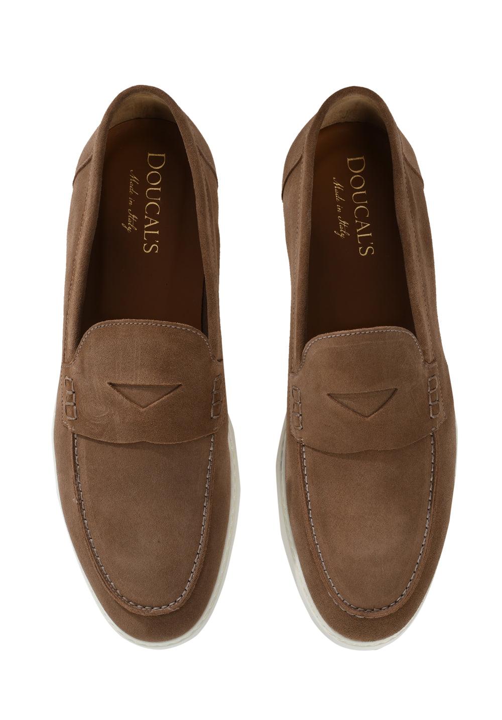 Doucal's penny-slot suede loafers