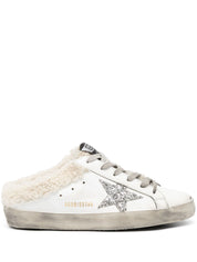 SUPER-STAR SABOT LEATHER UPPER GLITTER STAR SHEARLING LINING