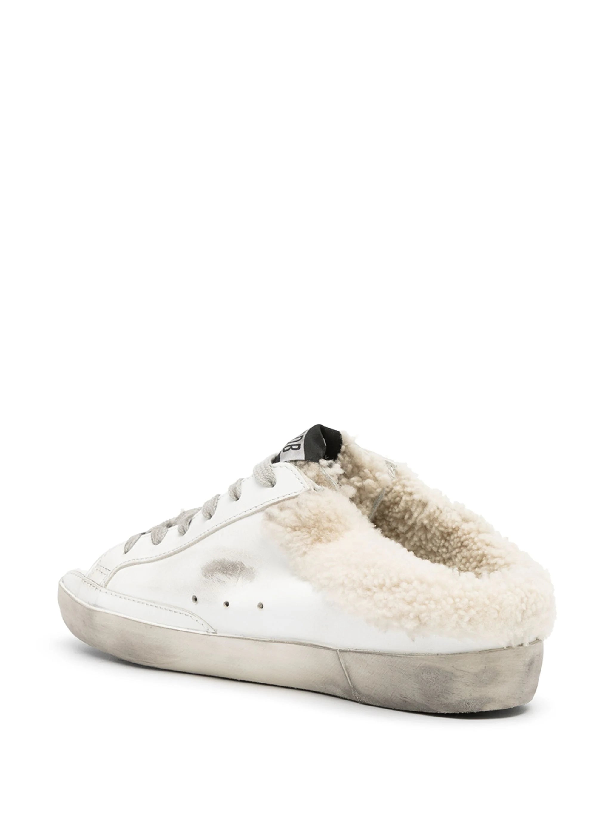 SUPER-STAR SABOT LEATHER UPPER GLITTER STAR SHEARLING LINING