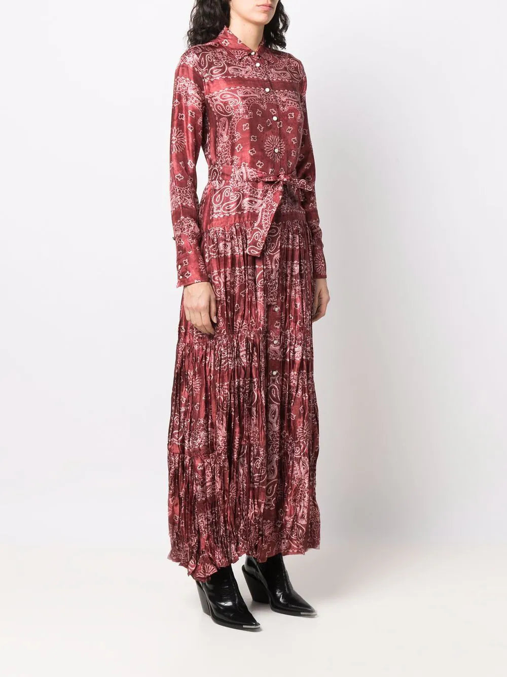 Collection paisley-print shirt dress