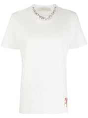 embroidered cotton T-shirt