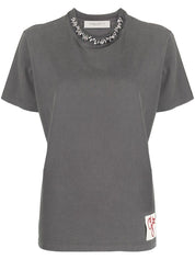 crystal-embellished T-shirt