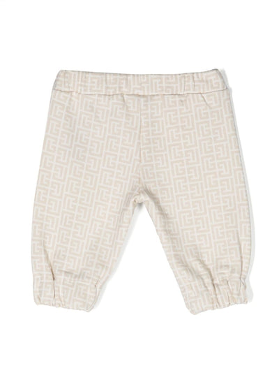 monogram-pattern cotton track pants