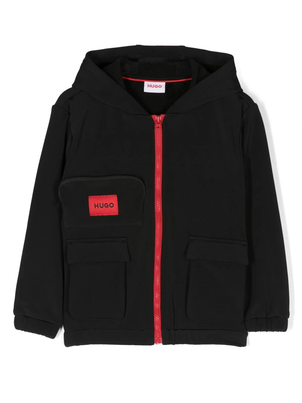 logo-patch hooded jacket