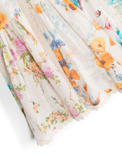 ZIMMERMANN Kids embroidered-design floral-print dress