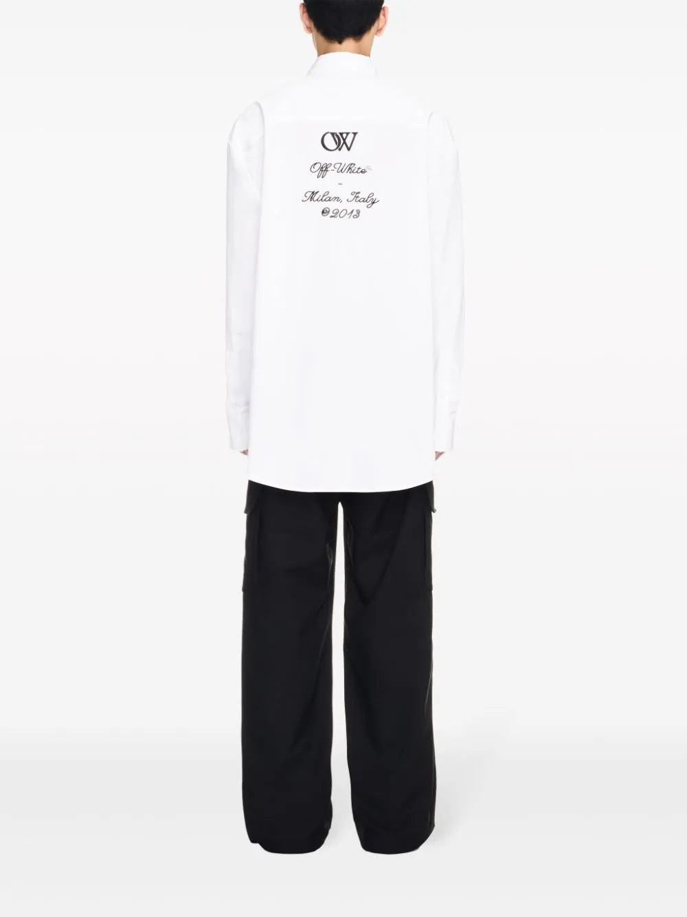 logo-embroidered cotton shirt