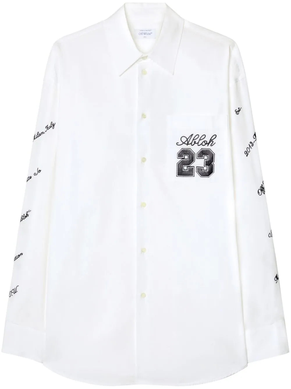 logo-embroidered cotton shirt