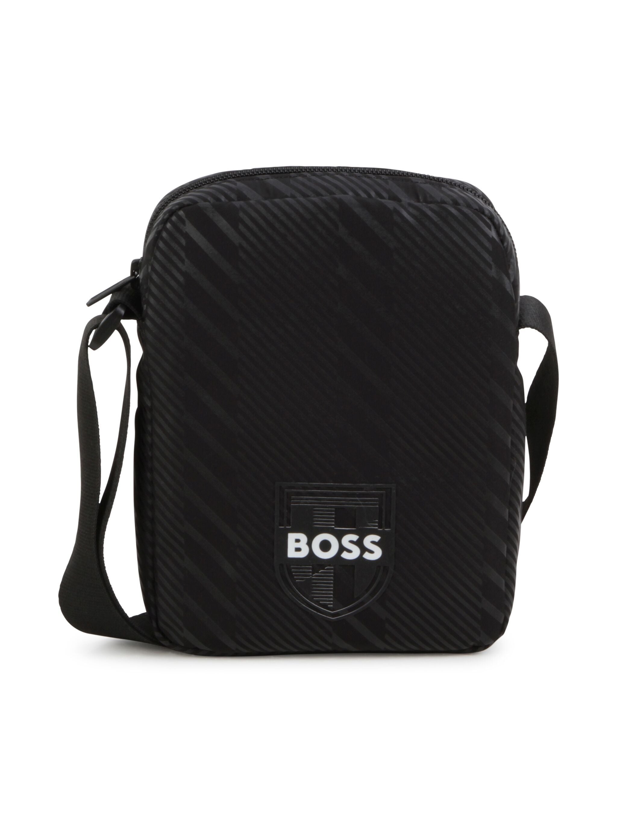 BOSS Kidswear logo-appliqué striped shoulder bag – Rubaiyat Fashion