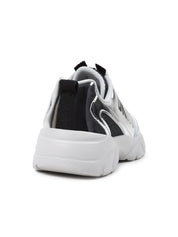 Dkny Kids logo-print panelled metallic sneakers