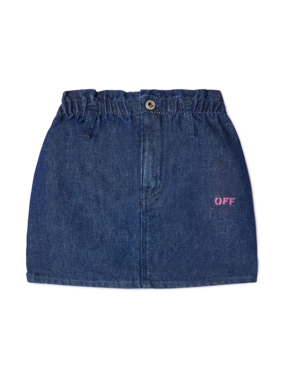 OFF STAMP PLAIN DENIM SKIRT