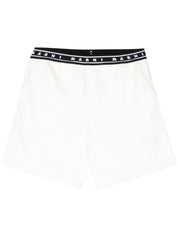 logo-print strap cotton shorts