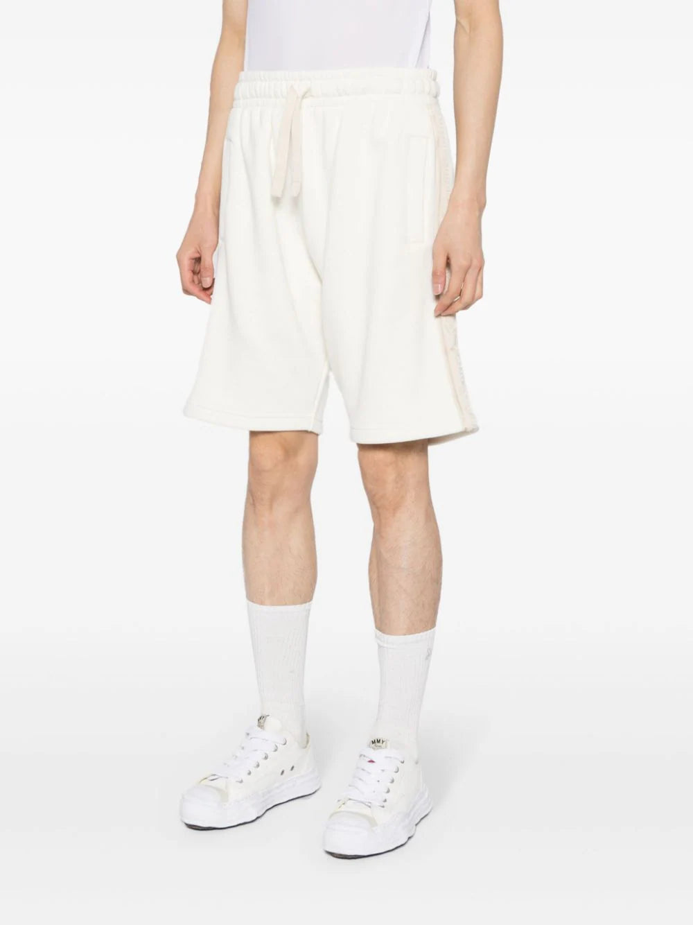 logo-tape cotton track shorts