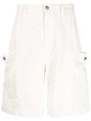 lyocell-cotton blend cargo shorts