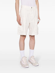 lyocell-cotton blend cargo shorts