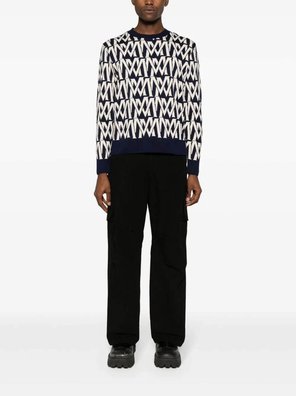 Monogram-jacquard jumper