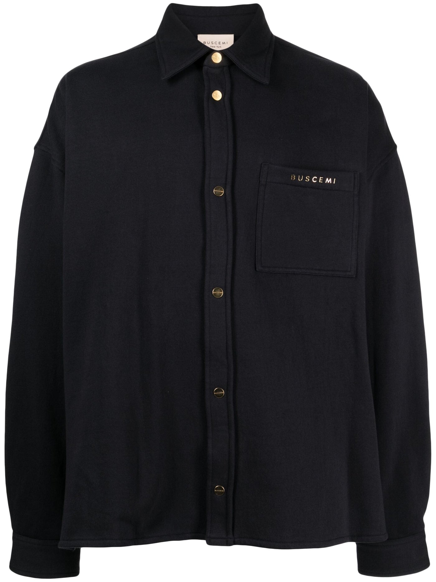 Buscemi logo plaque cotton shirt