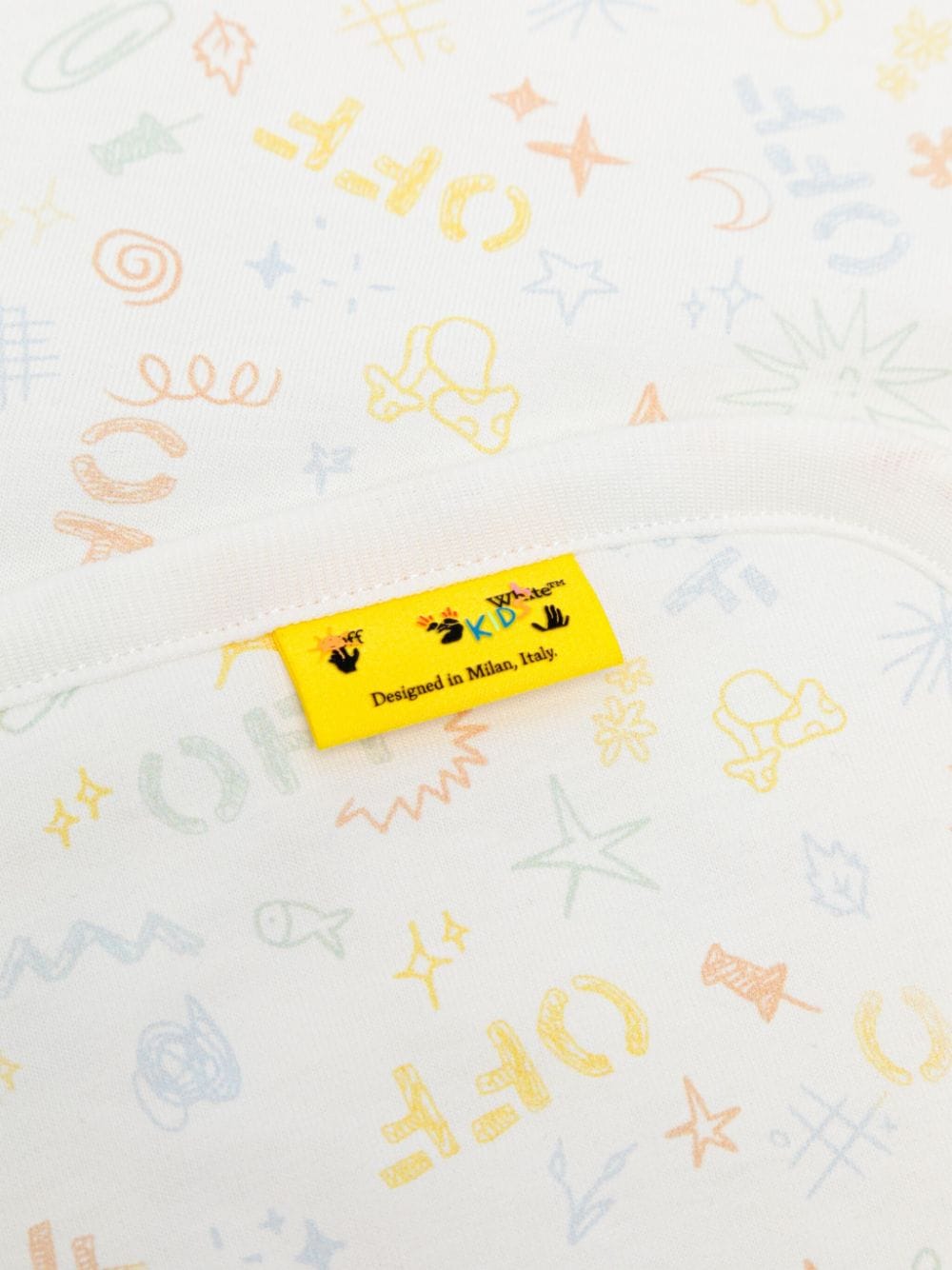 doodle-print cotton blanket