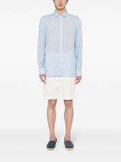 Long-sleeved linen shirt