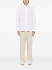 long-sleeved linen shirt