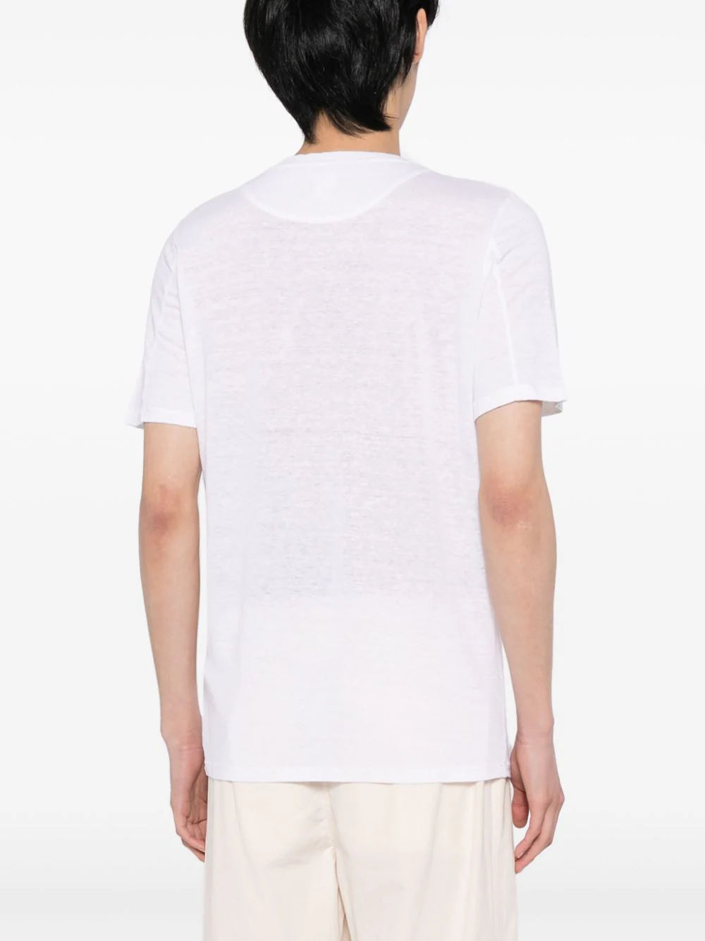 paint-print linen T-shirt