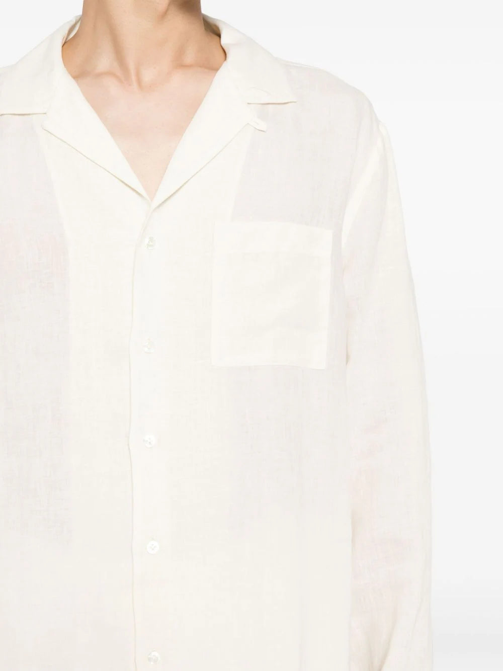 Long-sleeve linen shirt