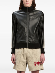 LEATHER EFFECT TRACK JACKET  BLACK OFF W