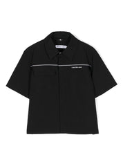 logo-tape ripstop shirt