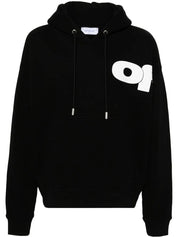 SHARED LOGO SKATE HOODIE BLACK - WHITE