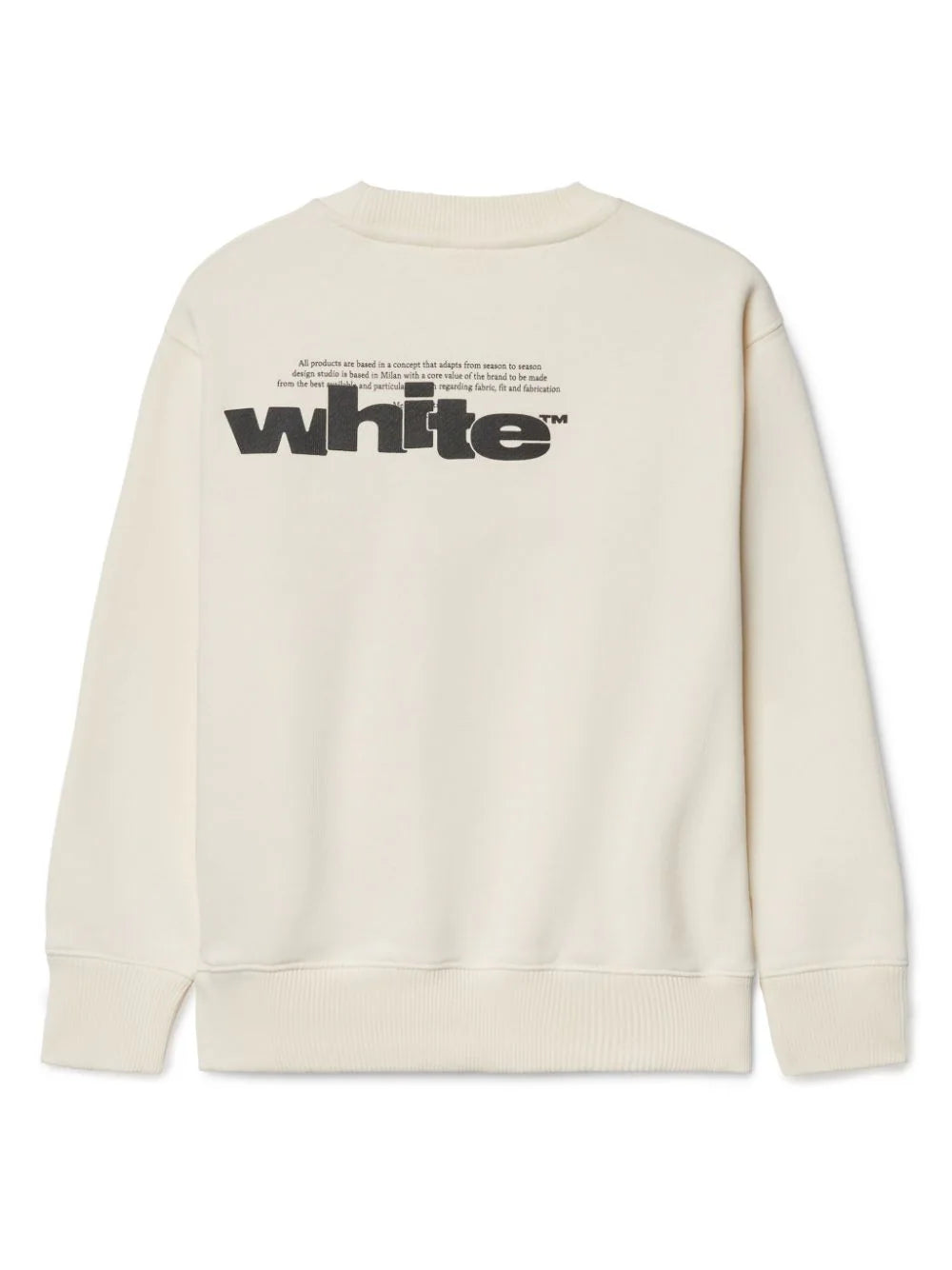 TYPE GRAPHIC CREWNECK OFF WHITE BLACK