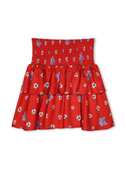 Kenzo Kids flounced all-over print skirt