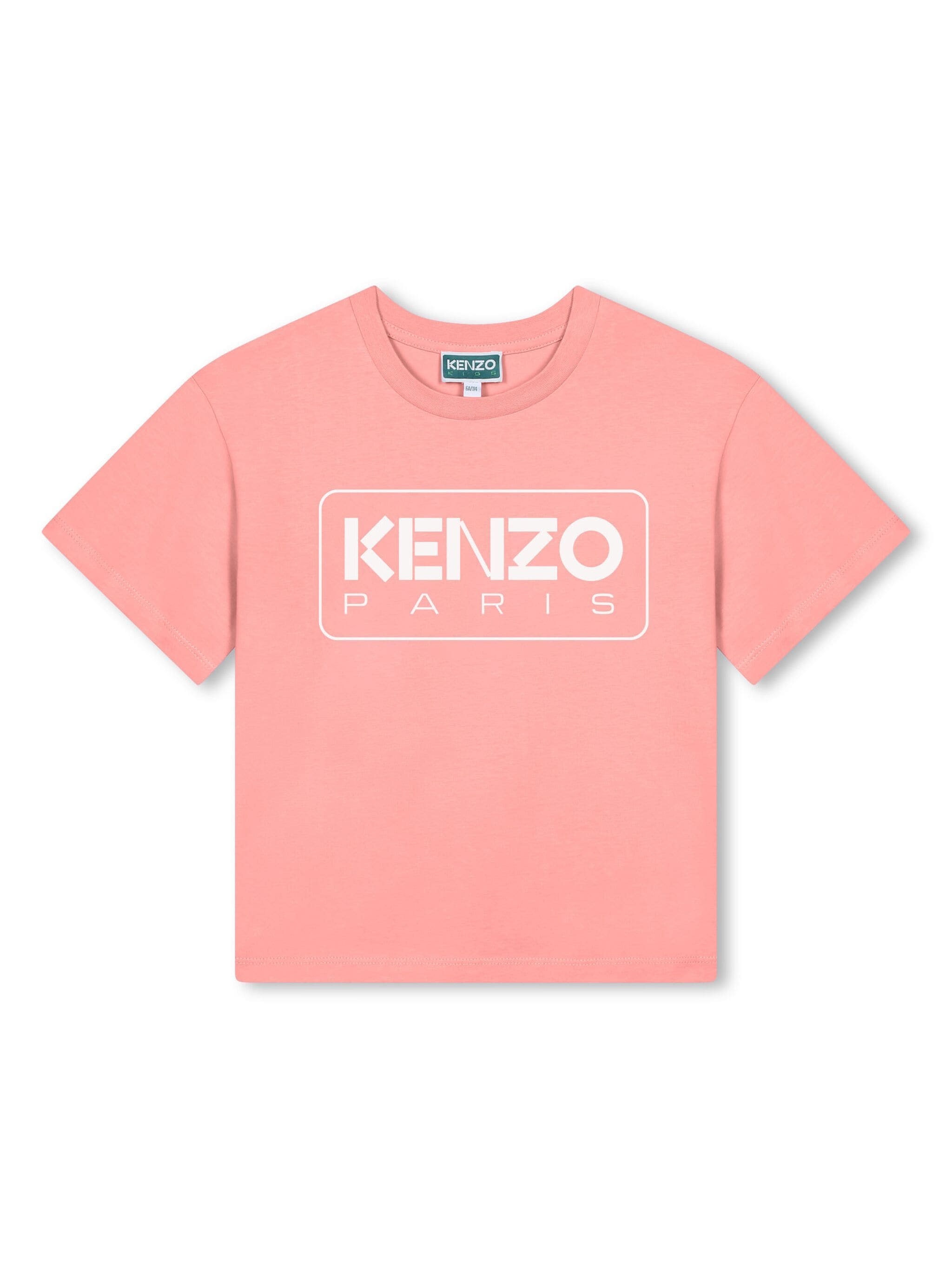 Kenzo Kids logo-print cotton shirt