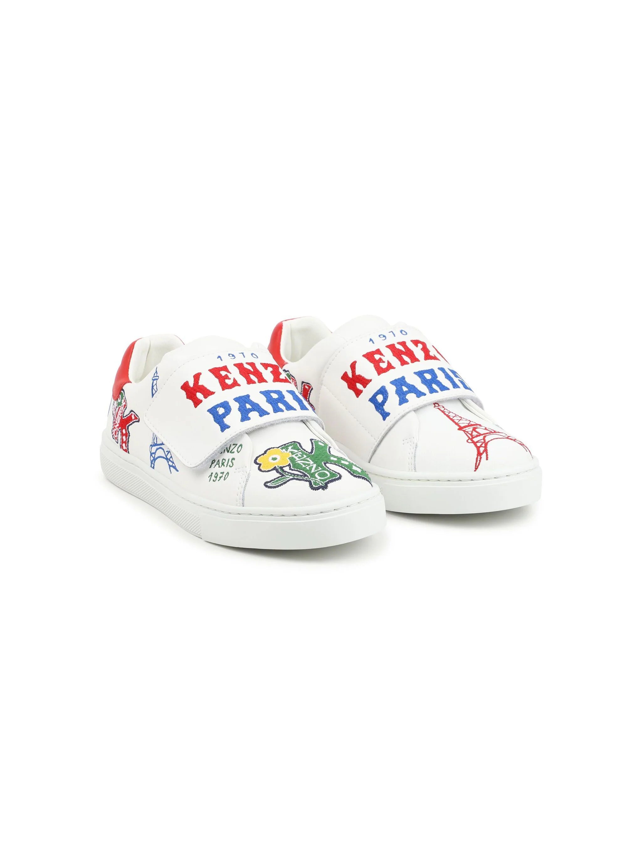 Kenzo Kids logo-embroidered sneakers