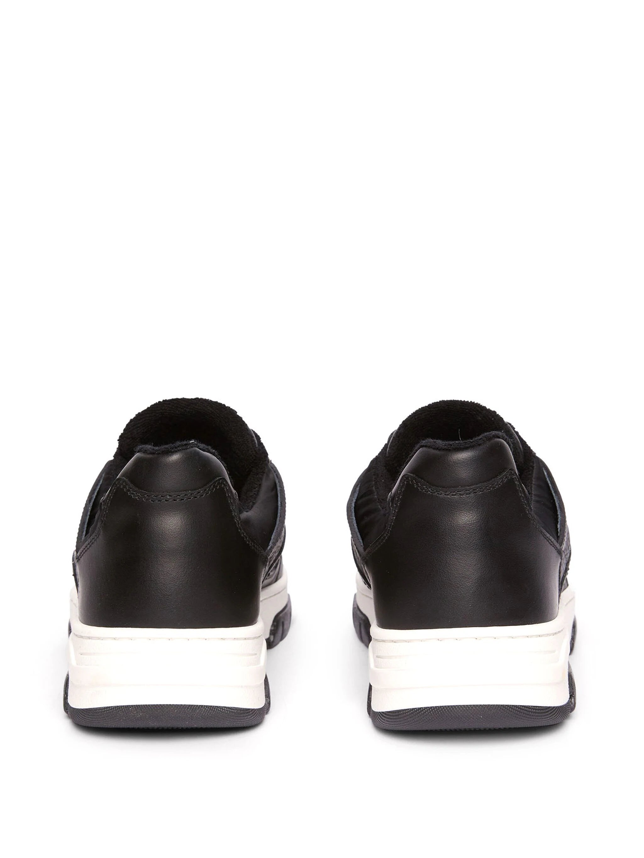 MSGM panelled leather sneakers