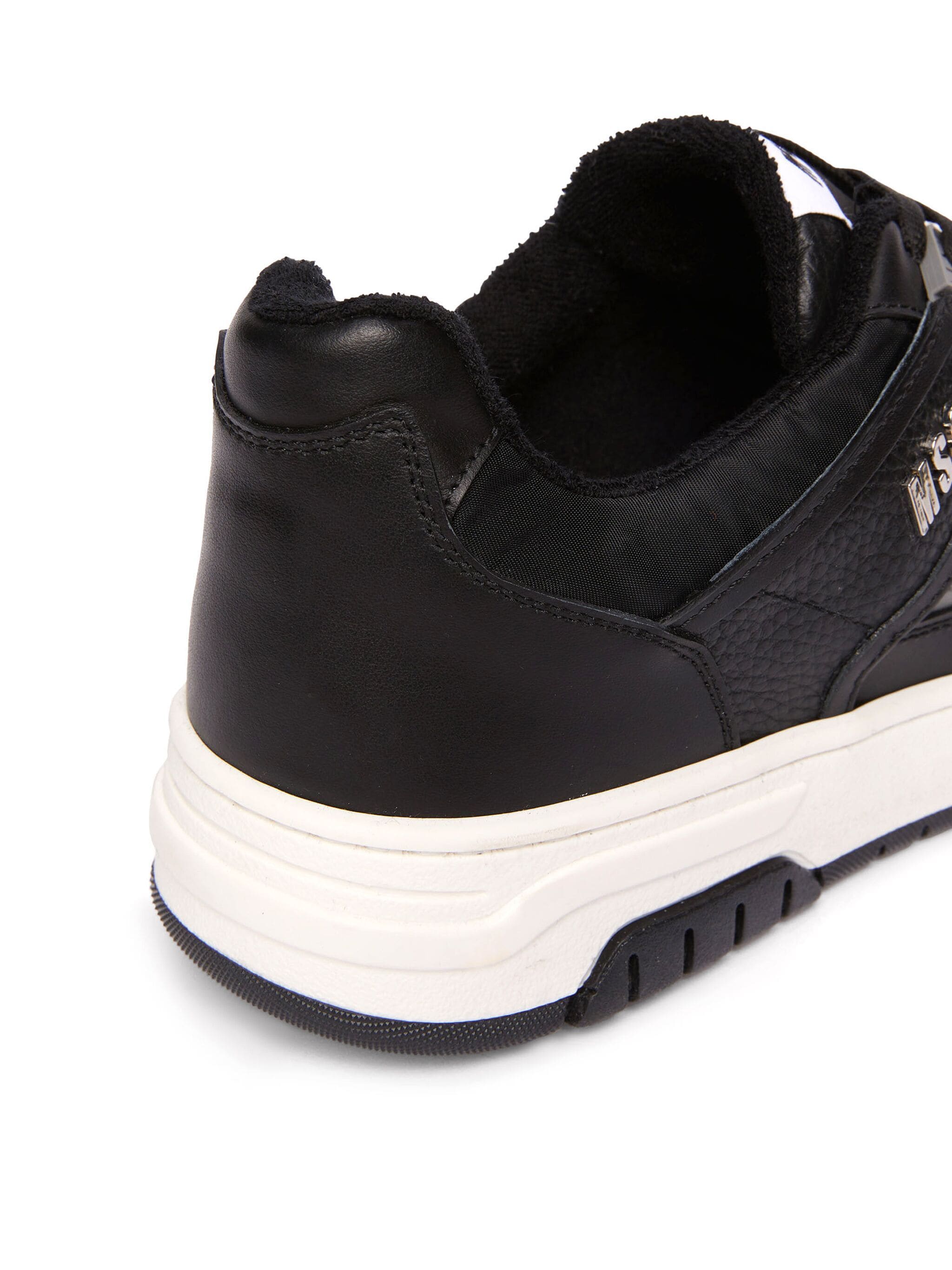 MSGM panelled leather sneakers