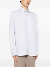 cutaway-collar cotton shirt