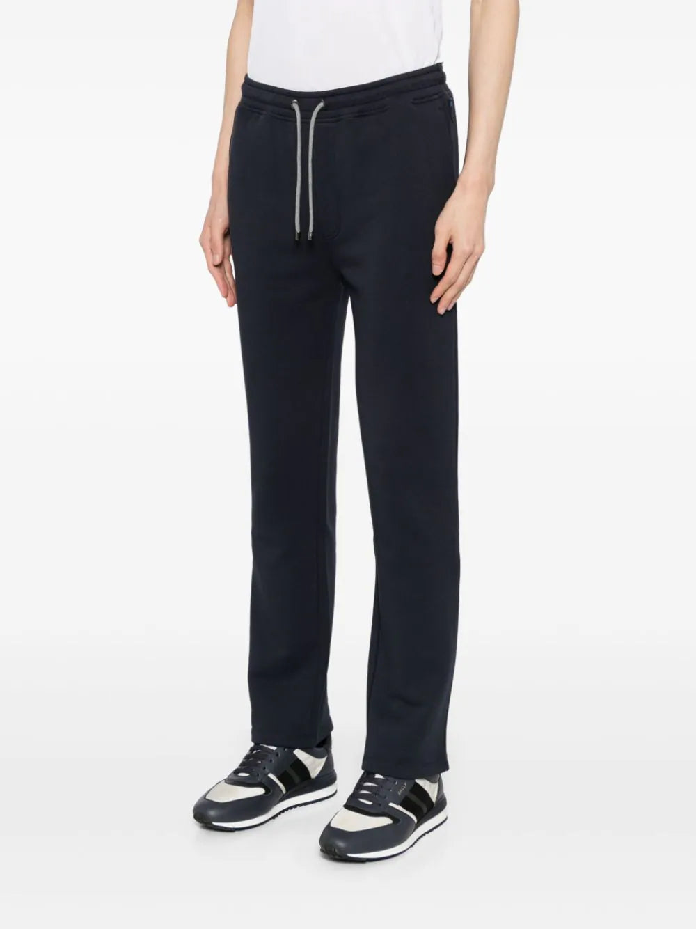 straight-leg cotton track pants